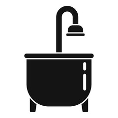 Shower jacuzzi icon, simple style
