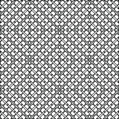  Geometric vector pattern with triangular elements. Seamless abstract ornament for wallpapers and backgrounds. Black and white colors. 