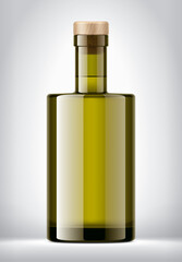 Color Glass Bottle on background. 