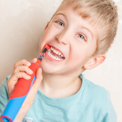 little baby boy with tooth brush,kid boy smiling happiness,dental hygiene and health for children,close up.