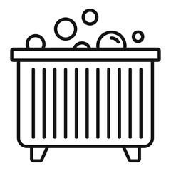 Bubble jacuzzi icon, outline style