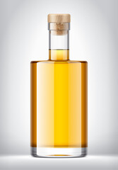 Glass Bottle on background. 