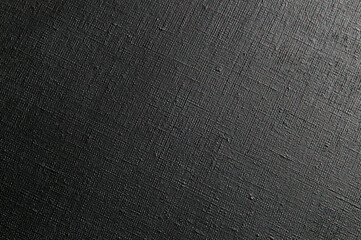 dark creative background: black primed linen canvas, uneven lighting, toning