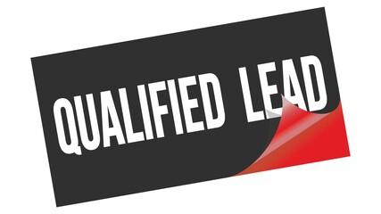Obraz premium QUALIFIED LEAD text on black red sticker stamp.