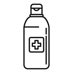 Antiseptic bottle icon, outline style