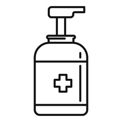 Antiseptic dispenser icon, outline style