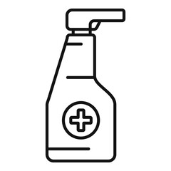 Antiseptic spray bottle icon, outline style
