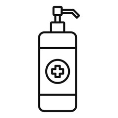 Antiseptic hand wash icon, outline style