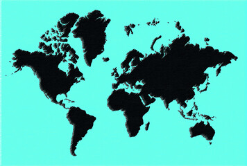 map world blue globe