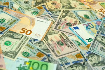 World currencies, background and texture	