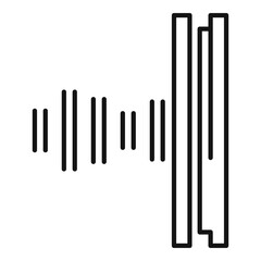 Soundproofing studio icon, outline style