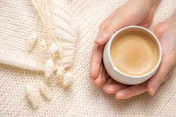 Cozy Coffee in Bed in the Morning