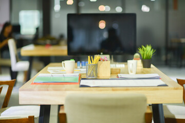 office business people.  interior room table corporate meeting