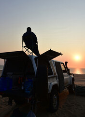 A super seat for a super sunset in the Namib Desert