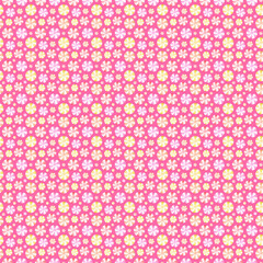 Polka dot seamless watercolor pattern. Striped sweet pink and yellow peppermint candies on pink background for cute holiday design, kid textile, wrapping paper, greeting card, package, scrapbooking