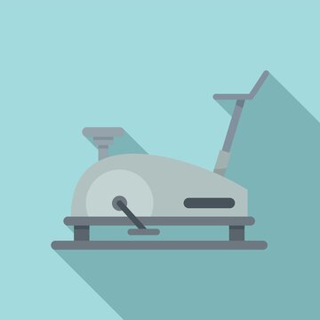 Fit exercise bike icon, flat style