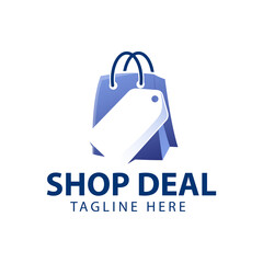 Deal Shopping Bag Premium Logo Vector