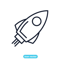 rocket icon. startup business symbol template for graphic and web design collection logo vector illustration