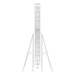 Ferris wheel on a white background. 3D rendering.