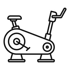 Machine exercise bike icon, outline style