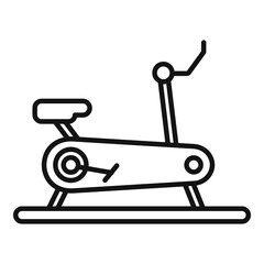 Indoor exercise bike icon, outline style