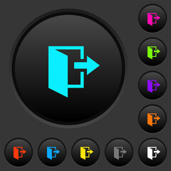 Leave dark push buttons with color icons