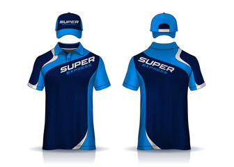 Corporate Work Shirts,t-shirt and cap templates design. uniform for company.