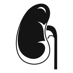Anatomical kidney icon, simple style
