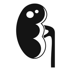 Dialysis kidney icon, simple style