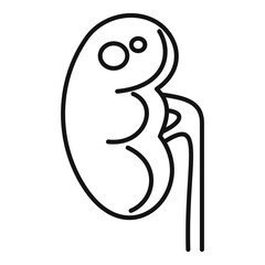 Dialysis kidney icon, outline style