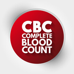 CBC - Complete Blood Count acronym, medical concept background