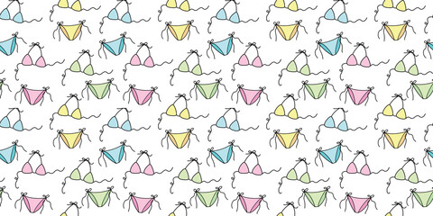 Swimsuit colorful repeat pattern background for the summer
