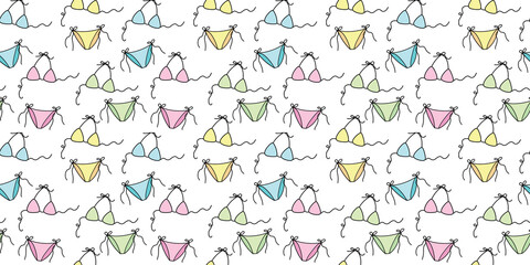 Swimsuit colorful repeat pattern background for the summer