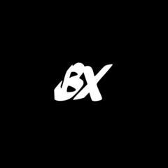 BX initial handwriting logo for identity