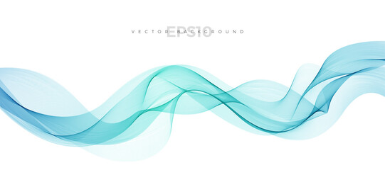 Wave vector element with abstract blue and green gradient lines for website, banner and brochure, Curve flow motion illustration, Vector lines, Modern background design.