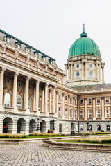Fototapeta premium Buda Castle was built on the southern tip of Castle Hill in medieval times, famous for baroque architecture. Budapest, Hungary