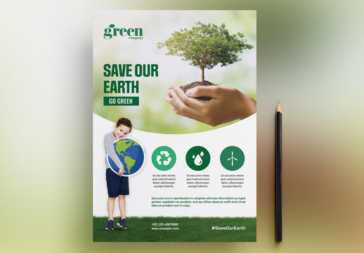 Save Nature Flyer Layout