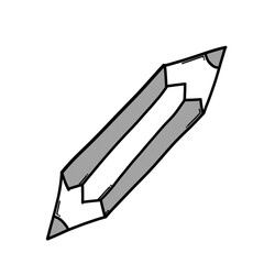 Pencil doodle vector icon. Drawing sketch illustration hand drawn line eps10