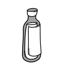 Bottle water doodle vector icon. Drawing sketch illustration hand drawn line eps10