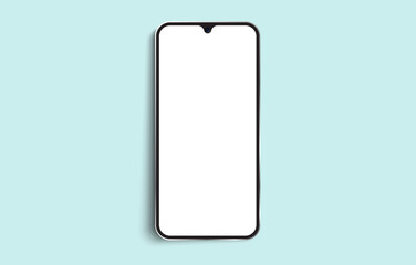 Realistic smartphone mockup. Mobile phone display, isolated device screen frame and smart phones Vector EPS