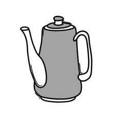 Teapot doodle vector icon. Drawing sketch illustration hand drawn line eps10