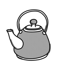 Teapot doodle vector icon. Drawing sketch illustration hand drawn line eps10