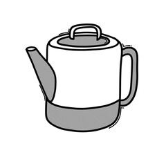 Teapot doodle vector icon. Drawing sketch illustration hand drawn line eps10