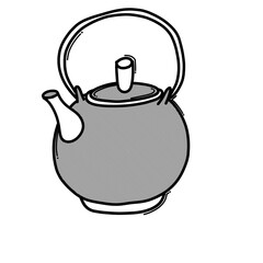 Teapot doodle vector icon. Drawing sketch illustration hand drawn line eps10