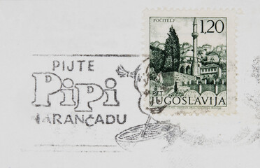 briefmarke stamp vintage retro alt old gestempelt used frankiert cancel Jugoslavija jugoslawien...