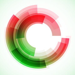 Fototapeta premium Geometric frame from circles, vector abstract background, wallpaper