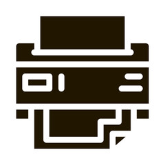 sheet printed by printer icon vector illustration