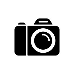 Camera vector glyph icon. Camping and Hiking sign