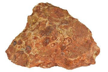 bauxite from Les Baux, France isolated on white background