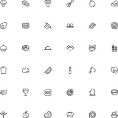 icon vector icon set such as: spighe, cupcake, break, handle, animal, yum, button, eggs, classic, cocktail, pancake, material, glassware, bacon, fork, glove, fusilli, potholder, wheel, holiday